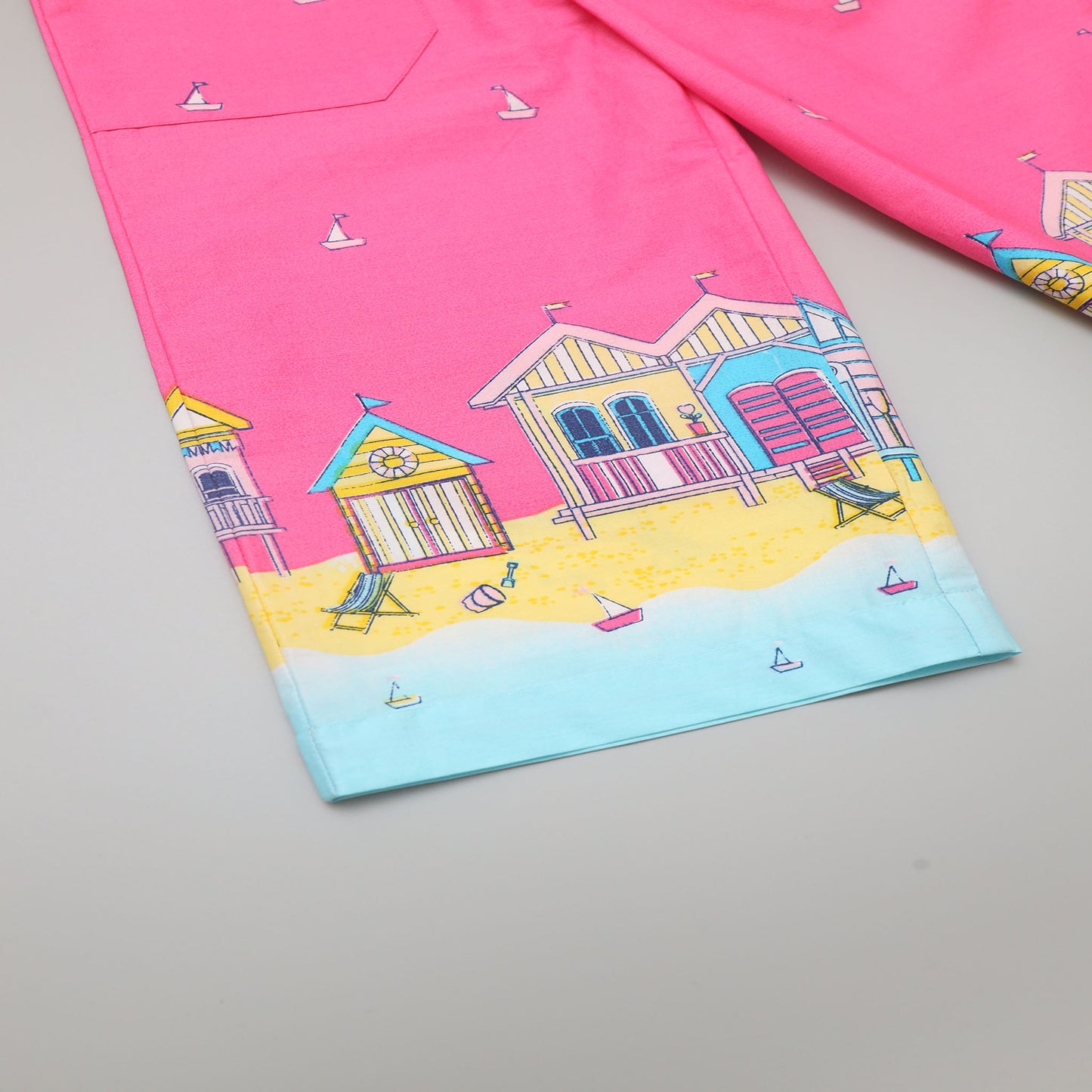 Pink Beach House cotton Co-ord Set