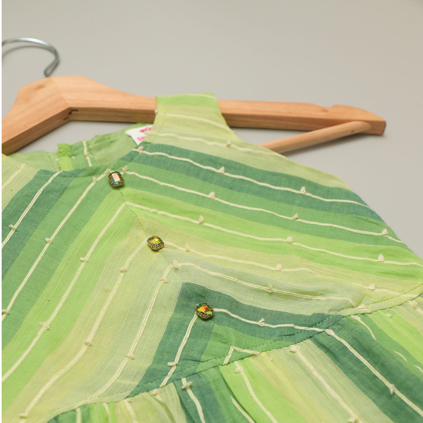 Snukkids Green Cotton Co-ord Set for Girls