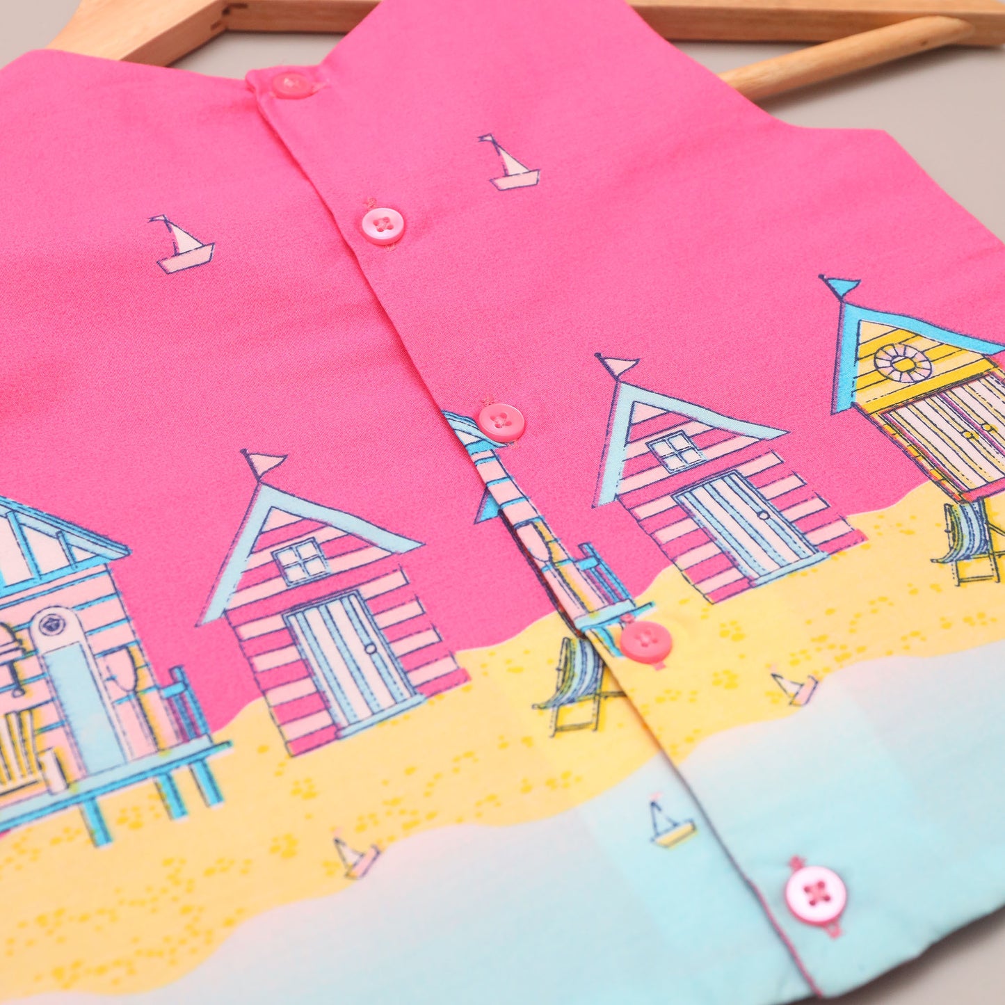 Pink Beach House cotton Co-ord Set