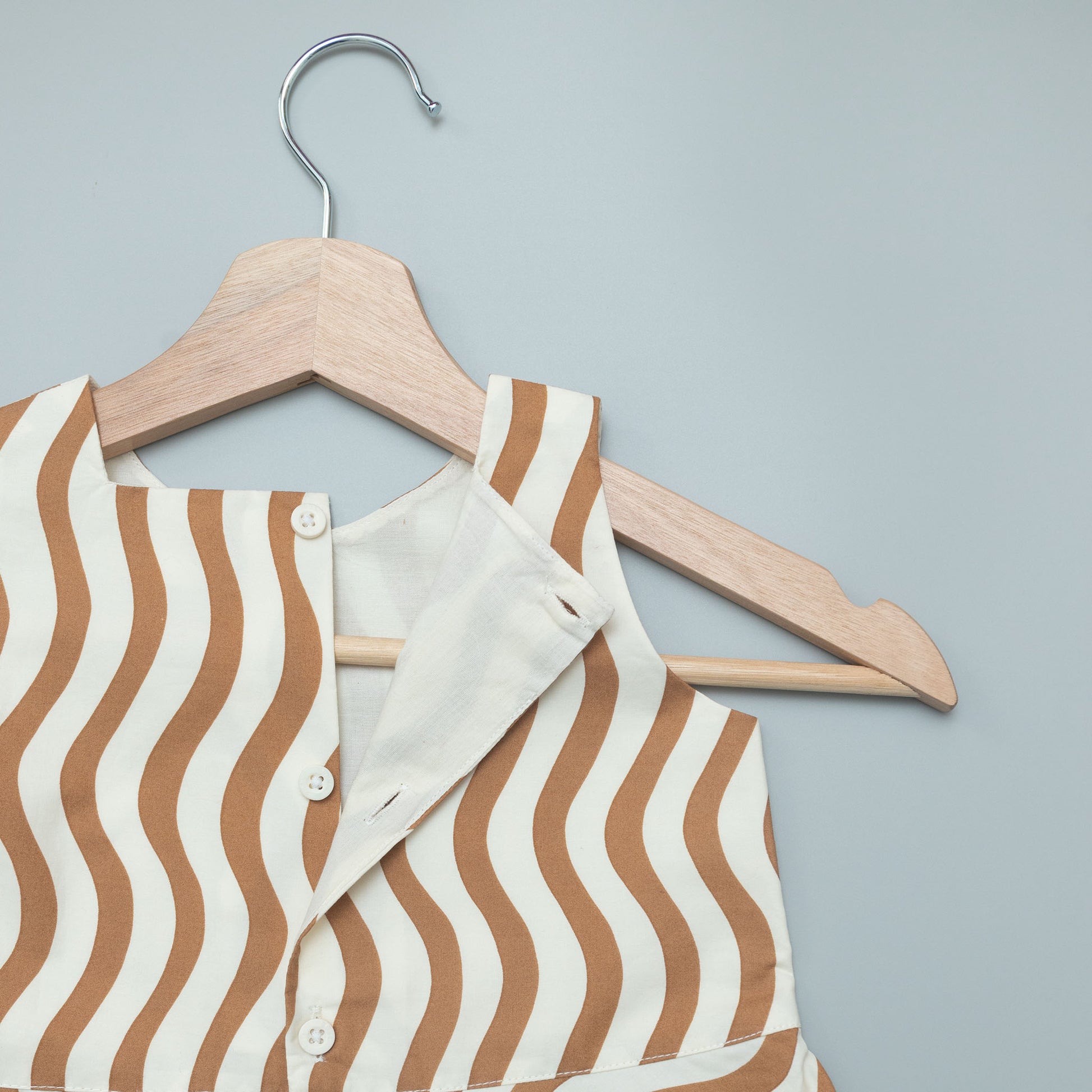 Brown and white striped shirt 