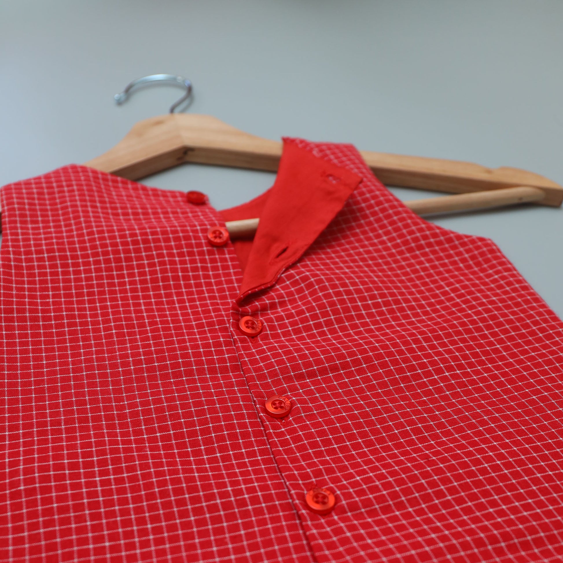 Red checkered shirt 