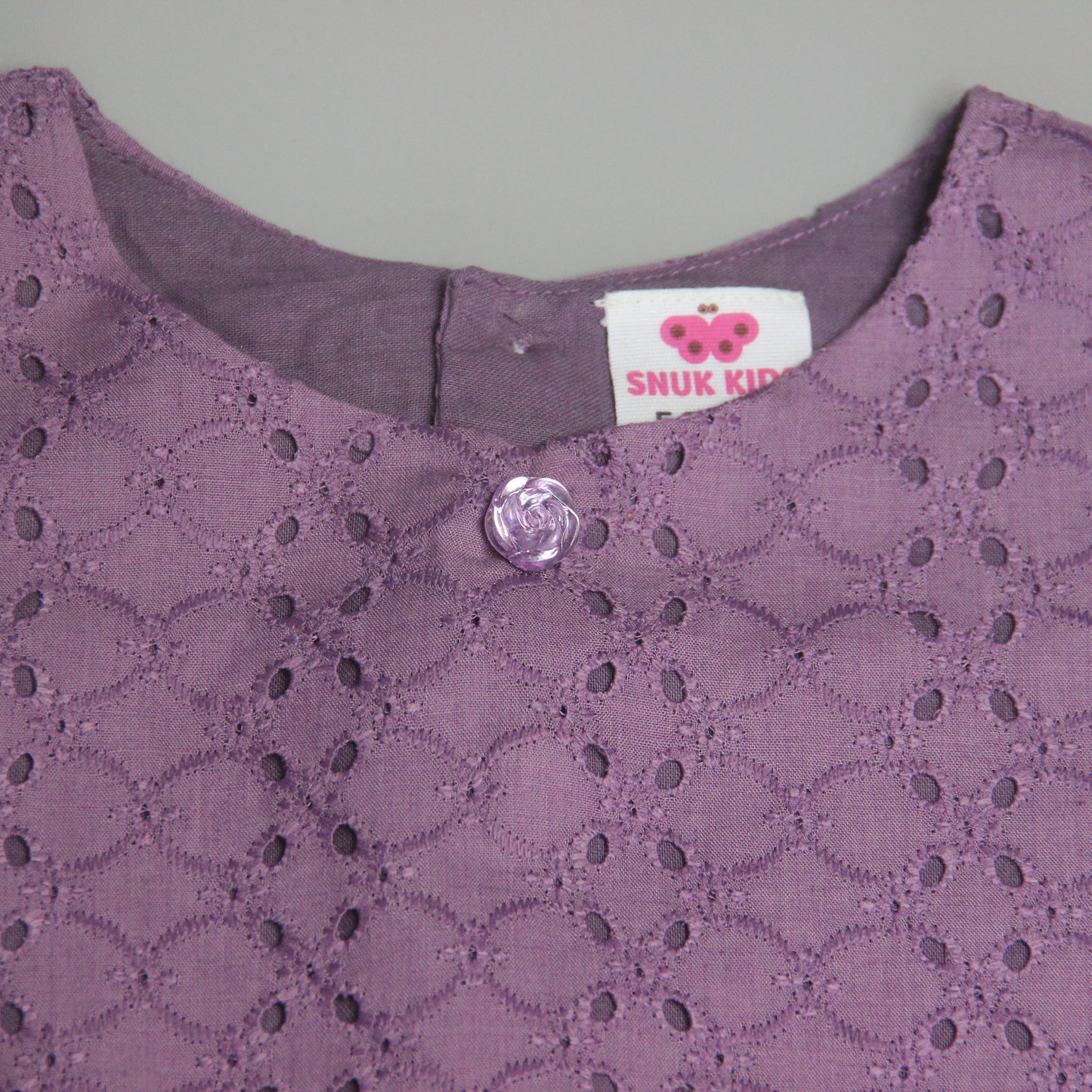 Lavender Hakoba Sleeveless Peplum Top Co-ord Set for Girls